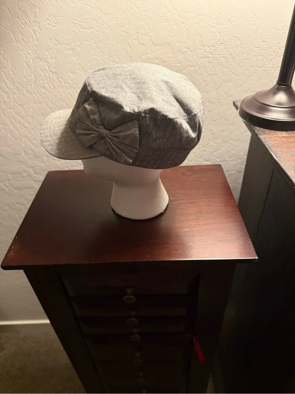Gray ladies Casual Cap with Front Visor